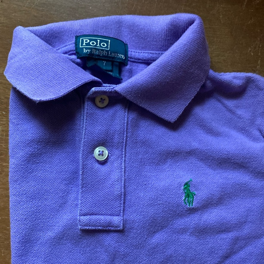 Ralph Lauren boys polo size 7, lilac